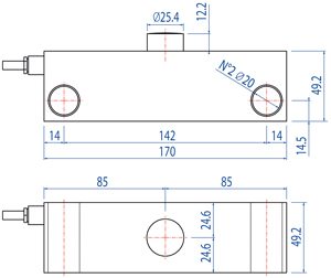 Cảm biến tải trọng dầm đôi thép không gỉ DSBI